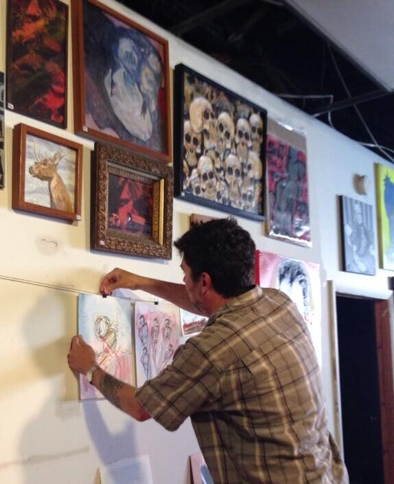 Stephen P Anderson hanging artwork