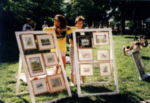 Stephen P. Anderson with mother at the Rittenhouse Square Fine Arts Annual 1989