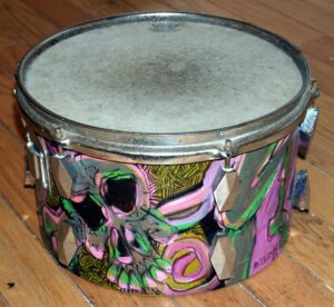Acrylic and Marker on Tom Tom Drum © 1989 by Stephen P. Anderson